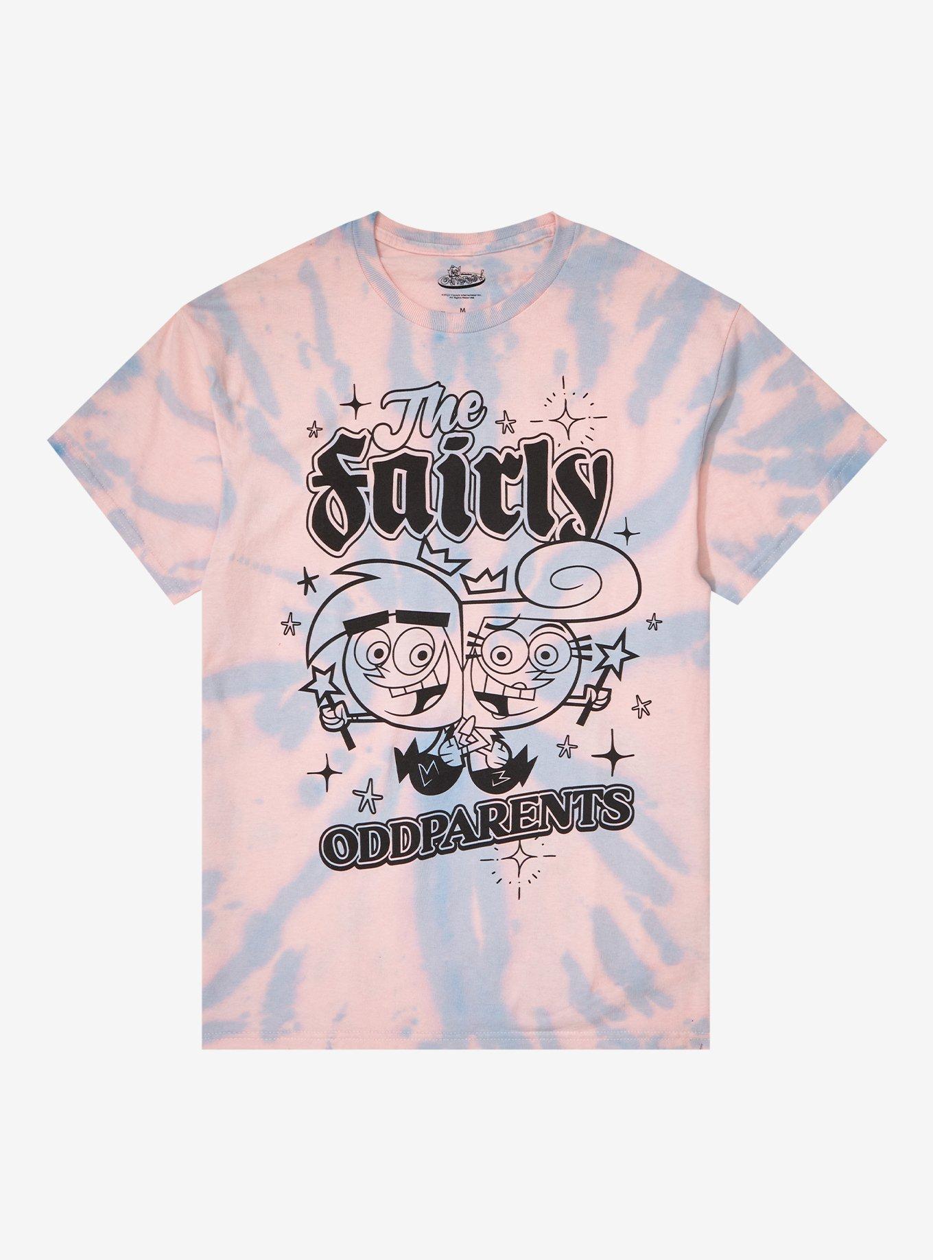 The Fairly OddParents Duo Pink Tie-Dye Boyfriend Fit Girls T-Shirt, MULTI, hi-res
