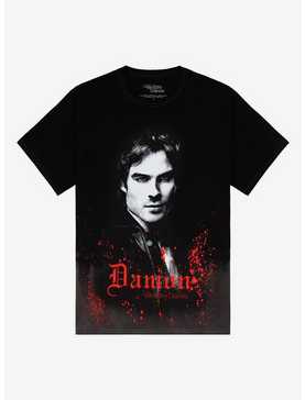 The Vampire Diaries Damon Splatter Boyfriend Fit Girls T-Shirt, , hi-res