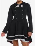 Social Collision Mad As A Hatter Snap-Front Pleated Girls Jacket, RED, hi-res