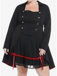 Social Collision Mad As A Hatter Snap-Front Pleated Girls Jacket Plus Size, RED, hi-res