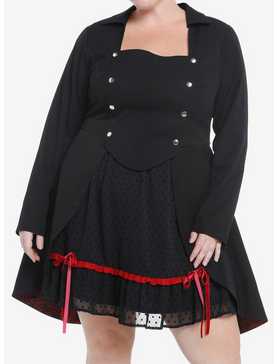Social Collision Mad As A Hatter Snap-Front Pleated Girls Jacket Plus Size, , hi-res