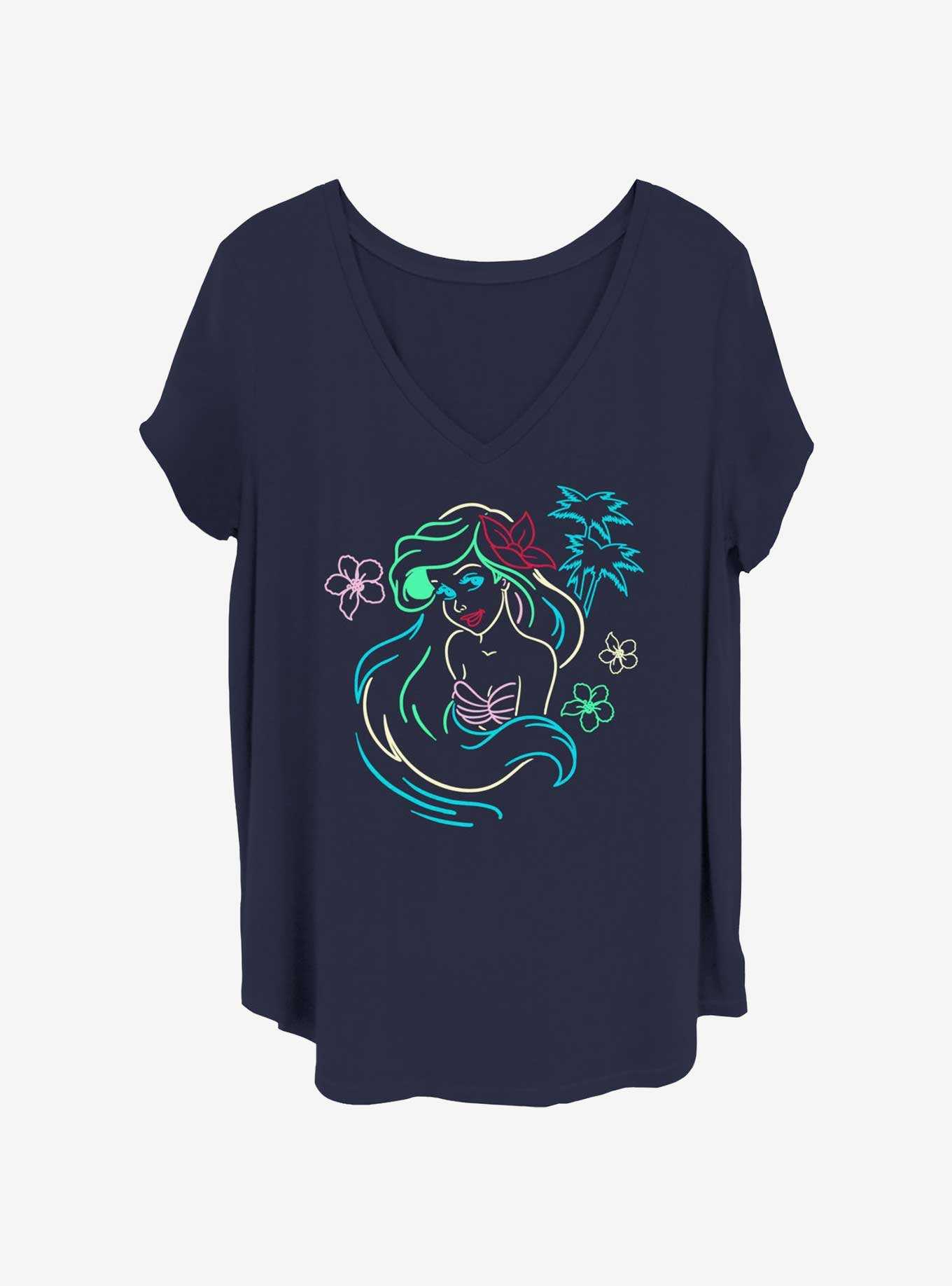 Disney The Little Mermaid Ariel Lights Girls T-Shirt Plus Size, , hi-res