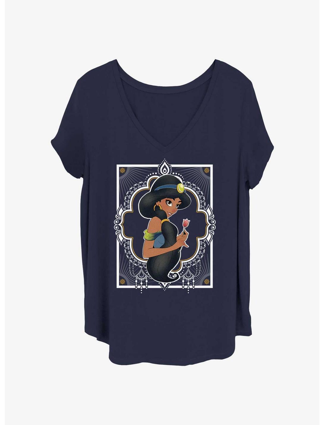 Disney Aladdin Jasmine Frame Girls T-Shirt Plus Size, NAVY, hi-res