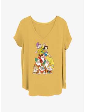 Disney Snow White and the Seven Dwarfs Squad Dwarf Stack Girls T-Shirt Plus Size, , hi-res