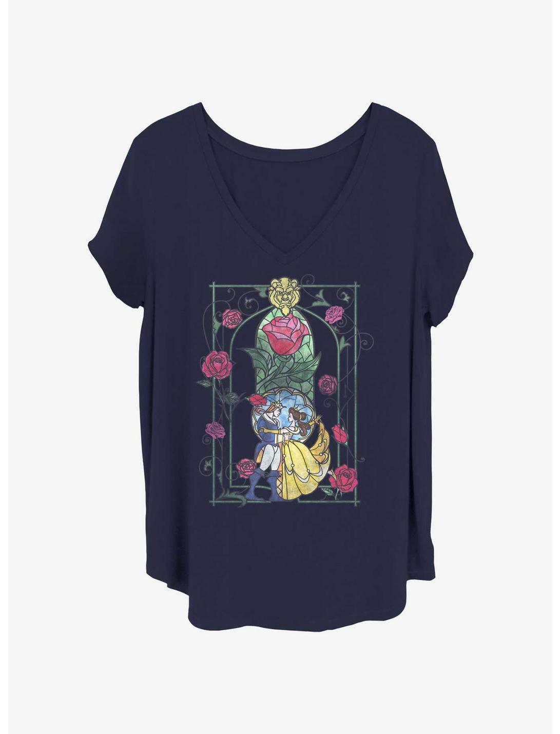 Disney Beauty and the Beast Beauty Dance Girls T-Shirt Plus Size, NAVY, hi-res