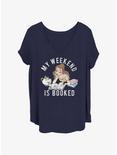 Disney Beauty and the Beast Weekend Booked Girls T-Shirt Plus Size, NAVY, hi-res