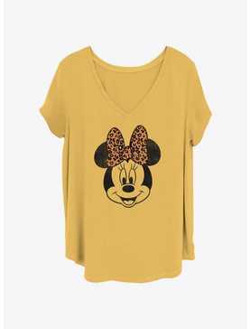 Disney Minnie Mouse Leopard Bow Girls T-Shirt Plus Size, , hi-res