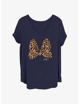 Disney Minnie Mouse Animal Print Bow Girls T-Shirt Plus Size, , hi-res