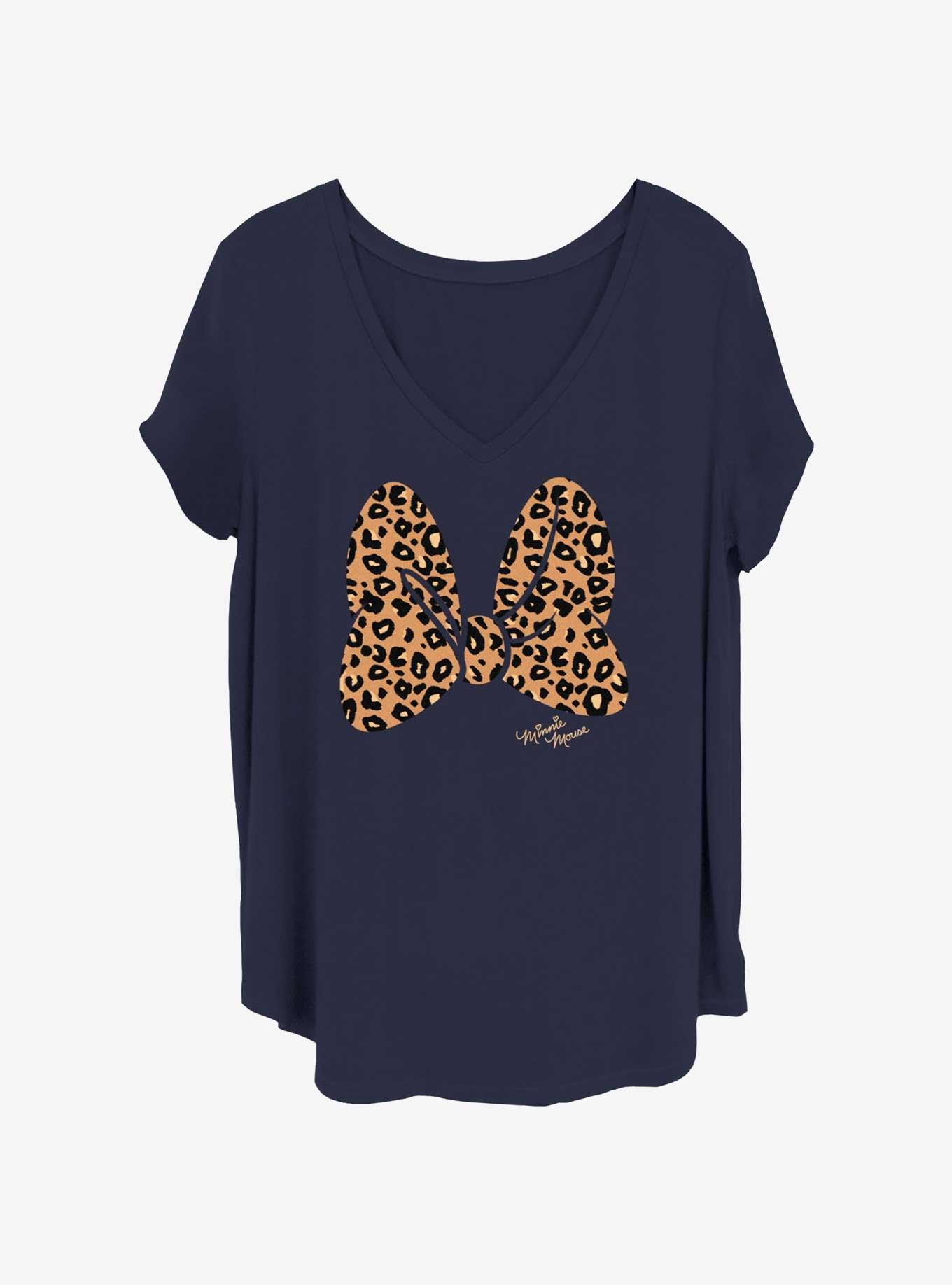 Disney Minnie Mouse Animal Print Bow Girls T-Shirt Plus Size, , hi-res