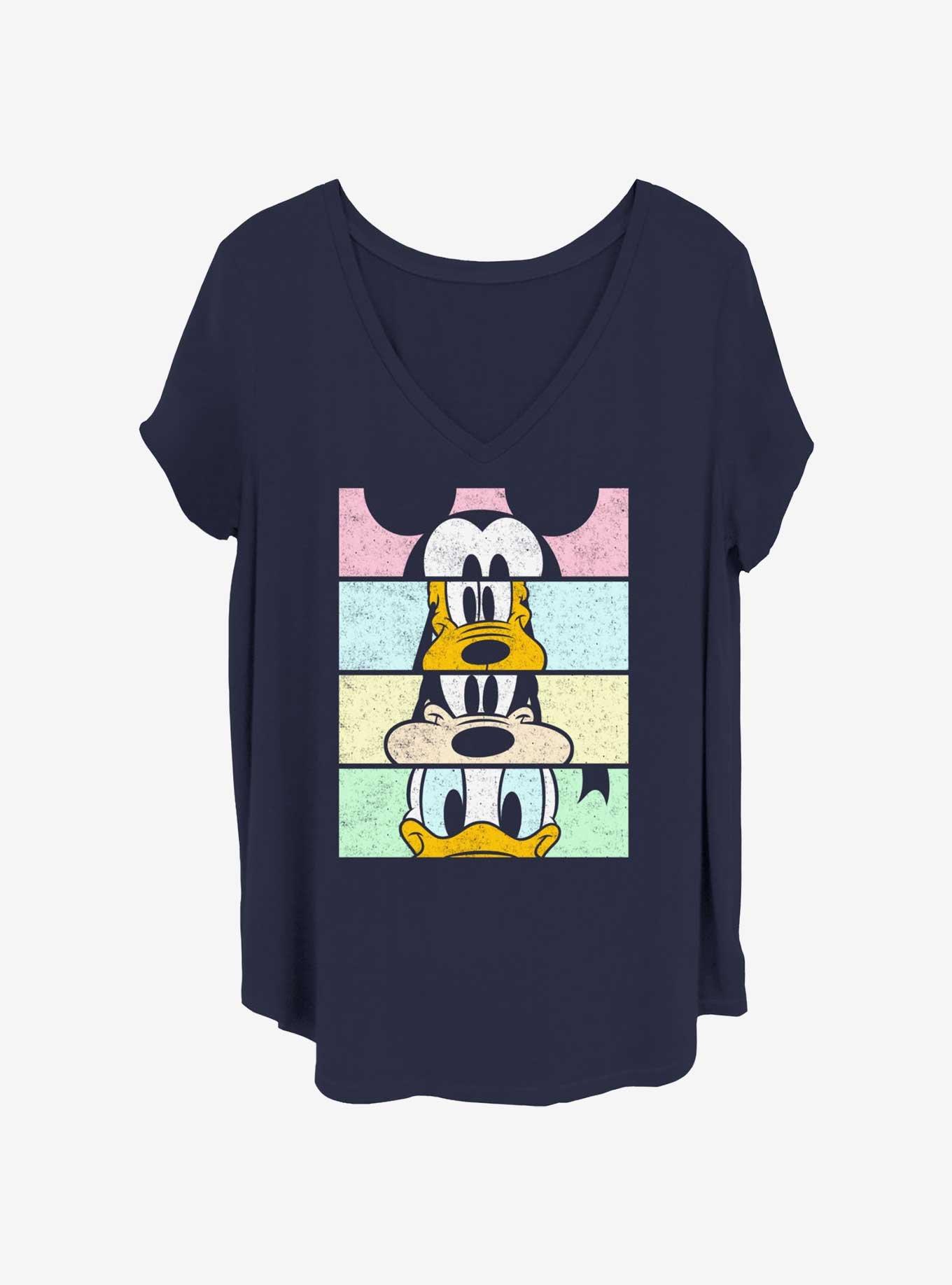 Disney Mickey Mouse Crew Faces Crop Girls T-Shirt Plus Size, , hi-res