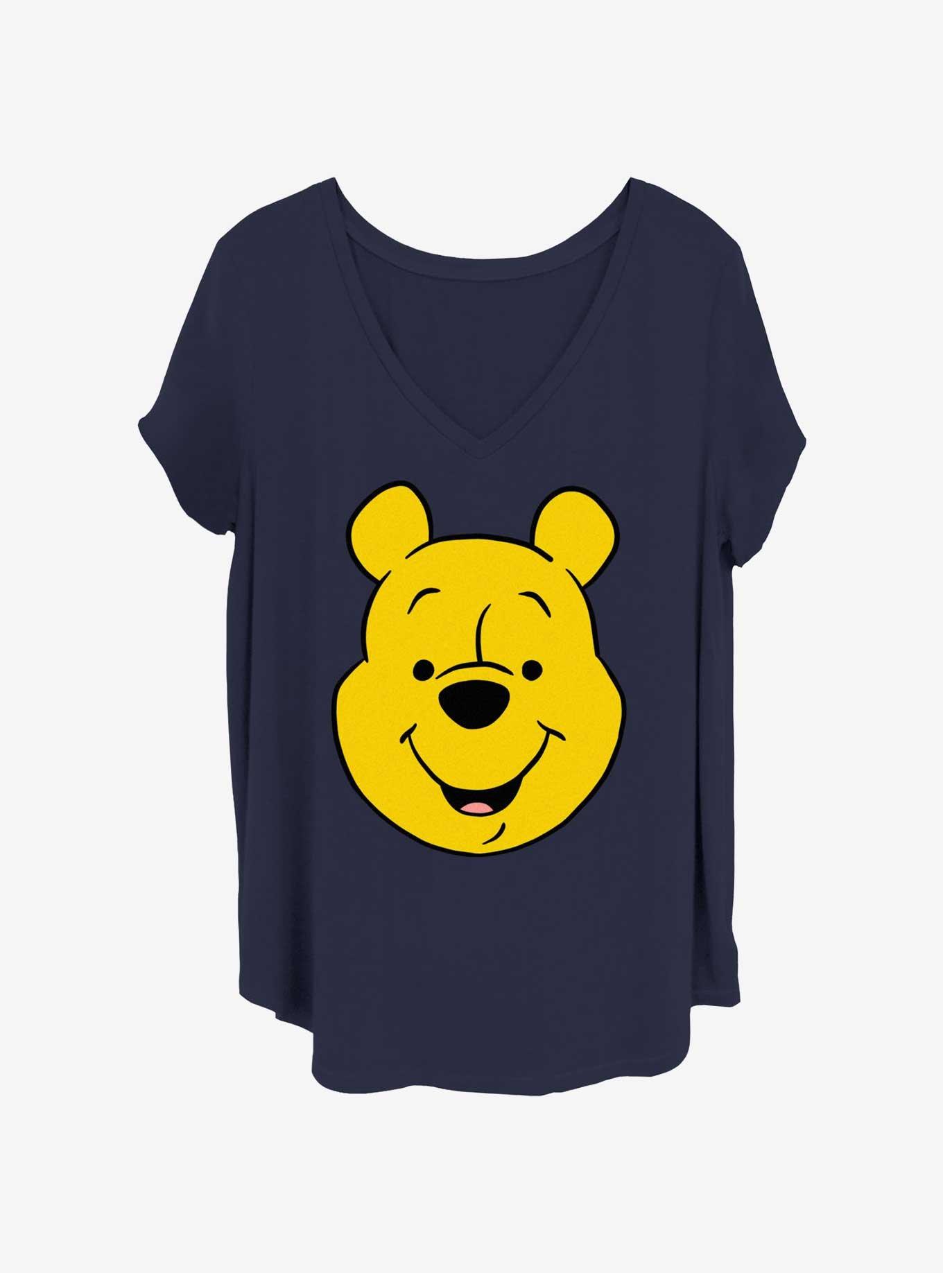 Disney Winnie The Pooh Big Face Girls T-Shirt Plus Size, NAVY, hi-res