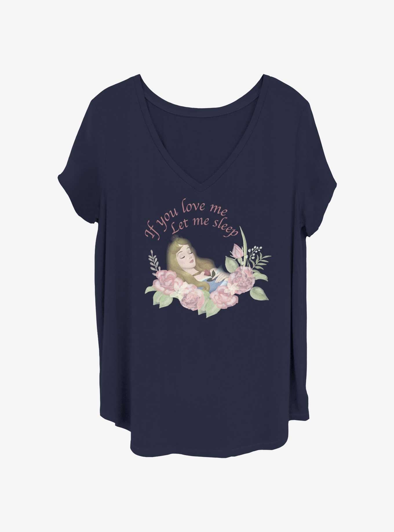 Disney Sleeping Beauty Let Me Sleep Girls T-Shirt Plus Size, NAVY, hi-res