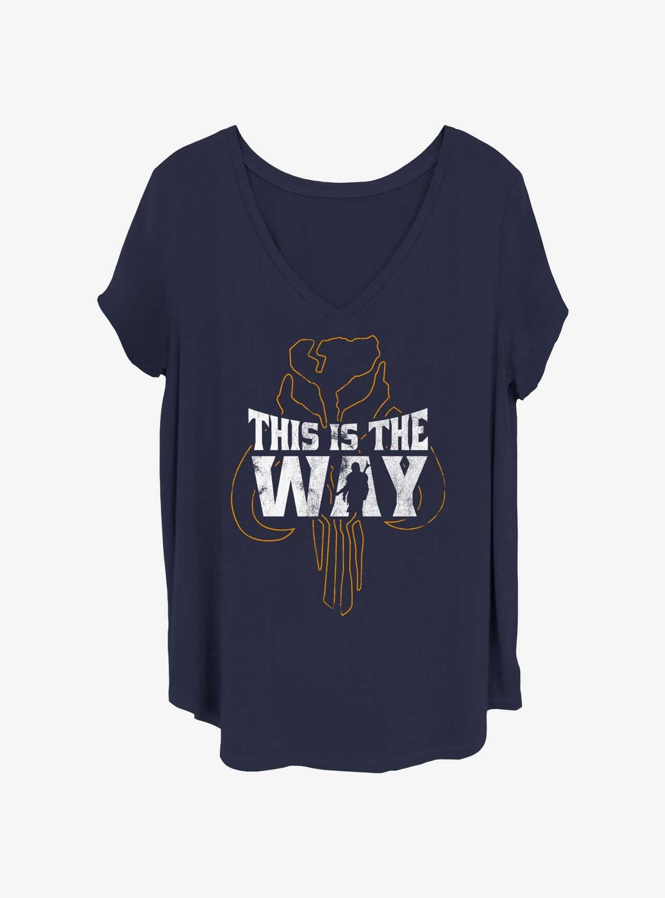 Star Wars The Mandalorian This Is The Way Girls T-Shirt Plus Size, NAVY, hi-res