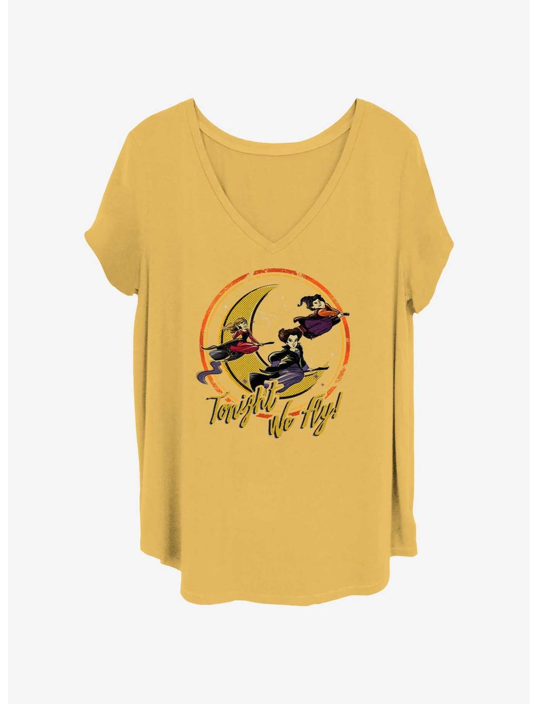 Disney Hocus Pocus Tonight We Fly Girls T-Shirt Plus Size, OCHRE, hi-res