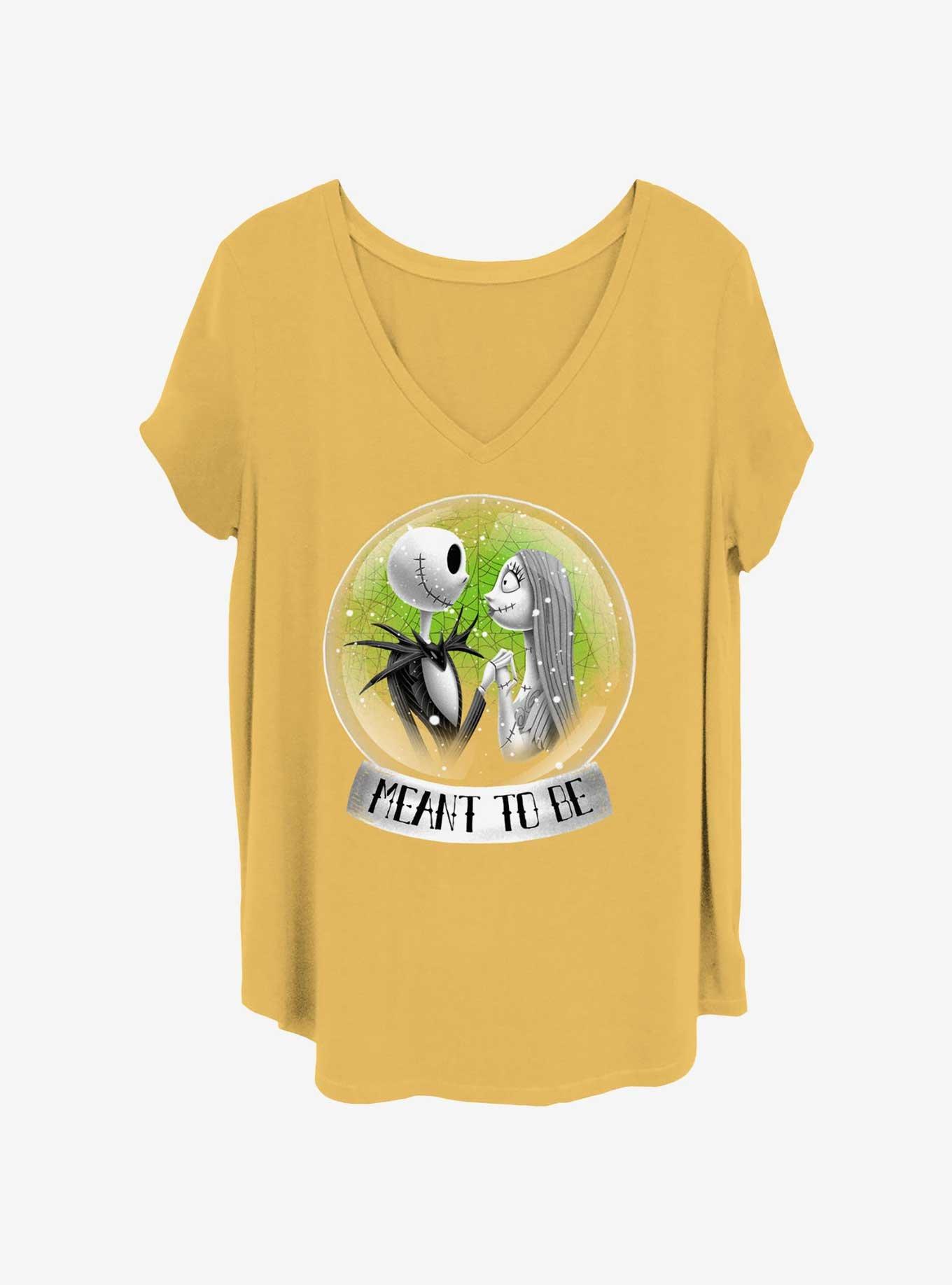 Disney The Nightmare Before Christmas Jack And Sally Snow Globe Girls T-Shirt Plus Size, , hi-res