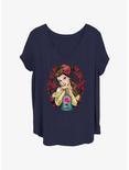 Disney Beauty and the Beast Rose Belle Girls T-Shirt Plus Size, NAVY, hi-res