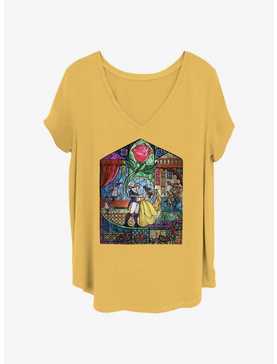 Disney Beauty and the Beast Stained Glass Beauty Girls T-Shirt Plus Size, , hi-res