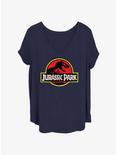 Jurassic Park Logo Girls T-Shirt Plus Size, NAVY, hi-res