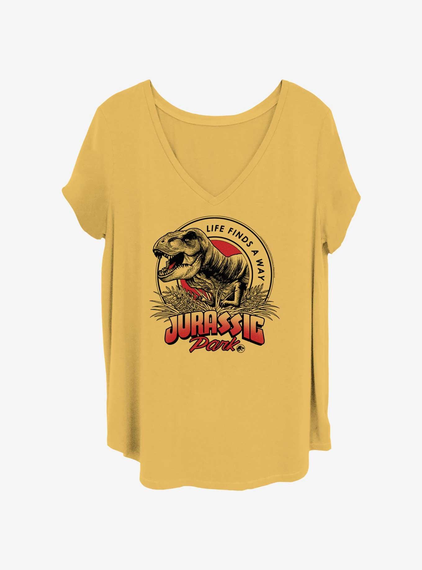 Jurassic Park T-Rex Badge Girls T-Shirt Plus Size, , hi-res