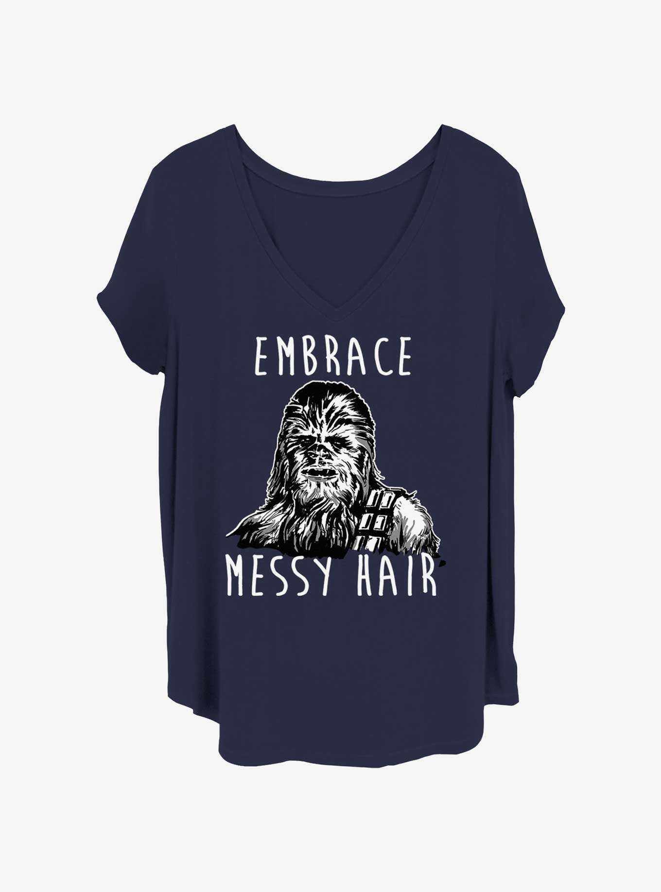 Star Wars Chewie Embrace Messy Hair Womens T-Shirt Plus Size, , hi-res
