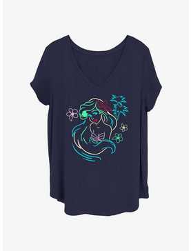Disney The Little Mermaid Ariel Lights Womens T-Shirt Plus Size, , hi-res