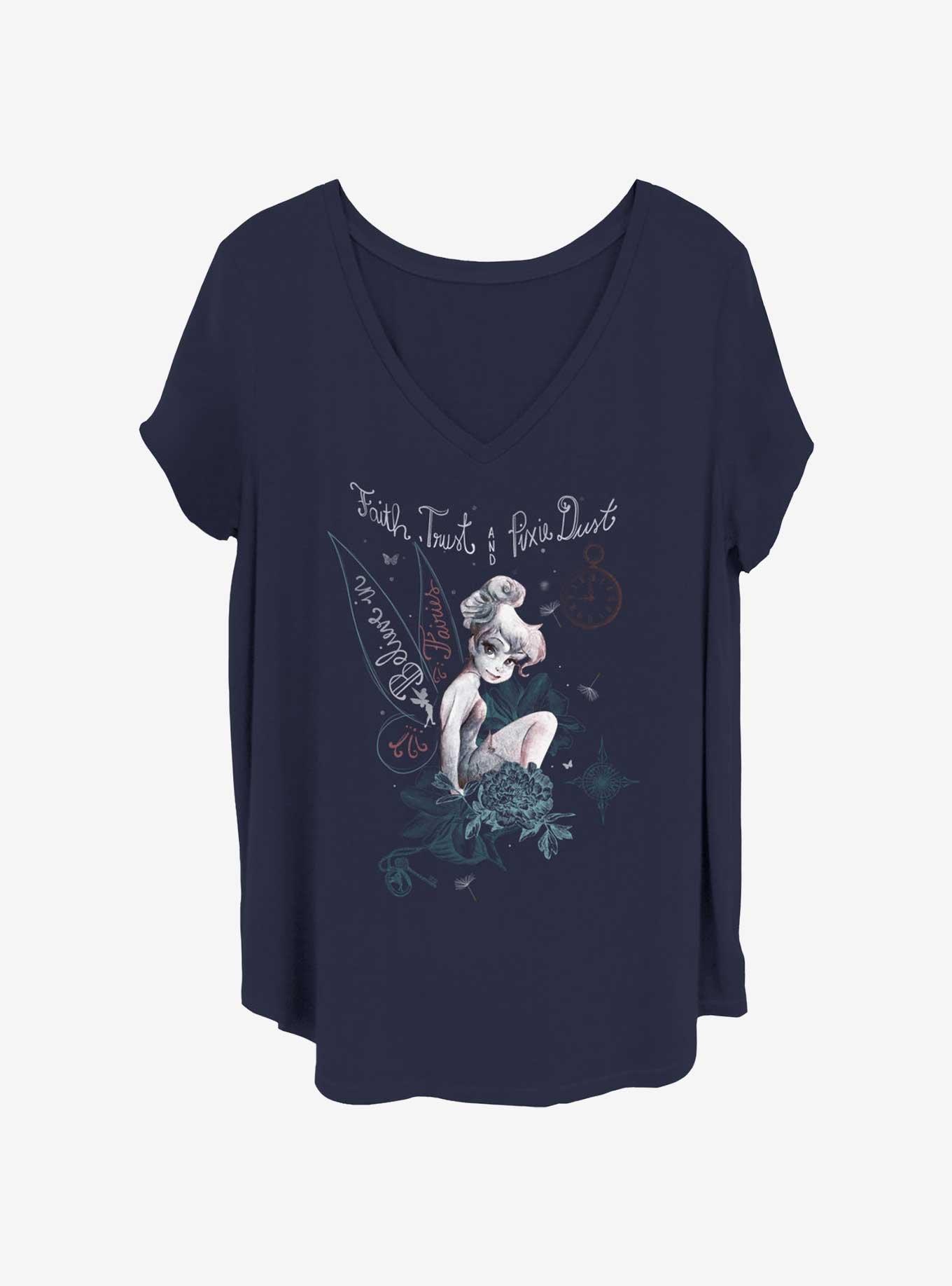Disney Tinker Bell In Fairy Land Womens T-Shirt Plus Size | Her