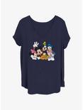 Disney Mickey Mouse Mickey Group Womens T-Shirt Plus Size, NAVY, hi-res