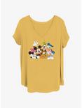 Disney Mickey Mouse Mickey Group Womens T-Shirt Plus Size, OCHRE, hi-res