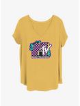 MTV Creature Logo Womens T-Shirt Plus Size, OCHRE, hi-res