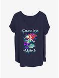 Disney The Little Mermaid Make A Splash Womens T-Shirt Plus Size, NAVY, hi-res
