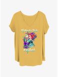 Disney The Little Mermaid Make A Splash Womens T-Shirt Plus Size, OCHRE, hi-res