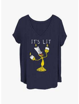 Disney Beauty and the Beast It's Lit Womens T-Shirt Plus Size, , hi-res