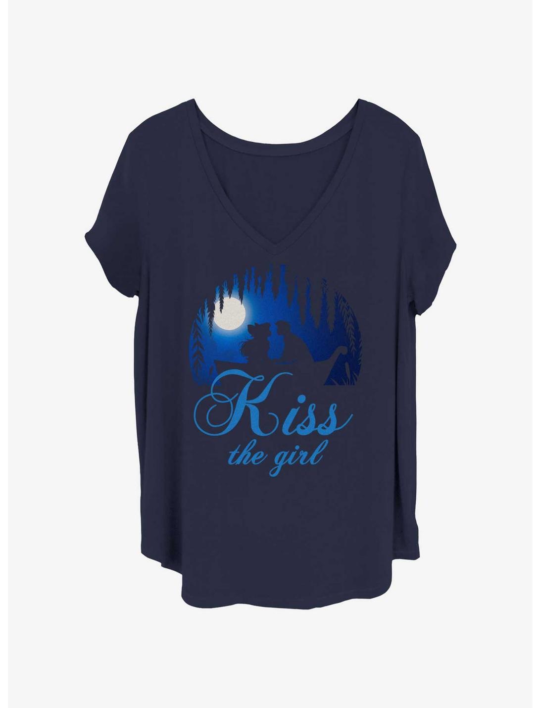 Disney The Little Mermaid Kiss The Girl Womens T-Shirt Plus Size, NAVY, hi-res