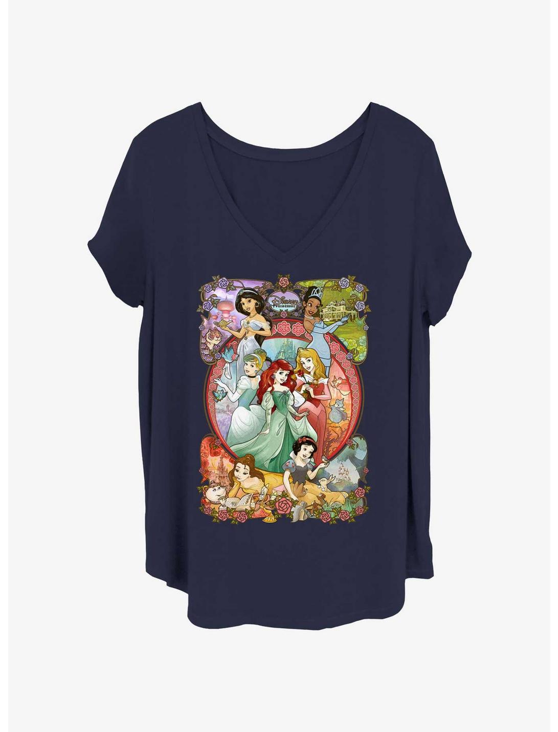 Disney Princesses Princess Power Womens T-Shirt Plus Size, NAVY, hi-res