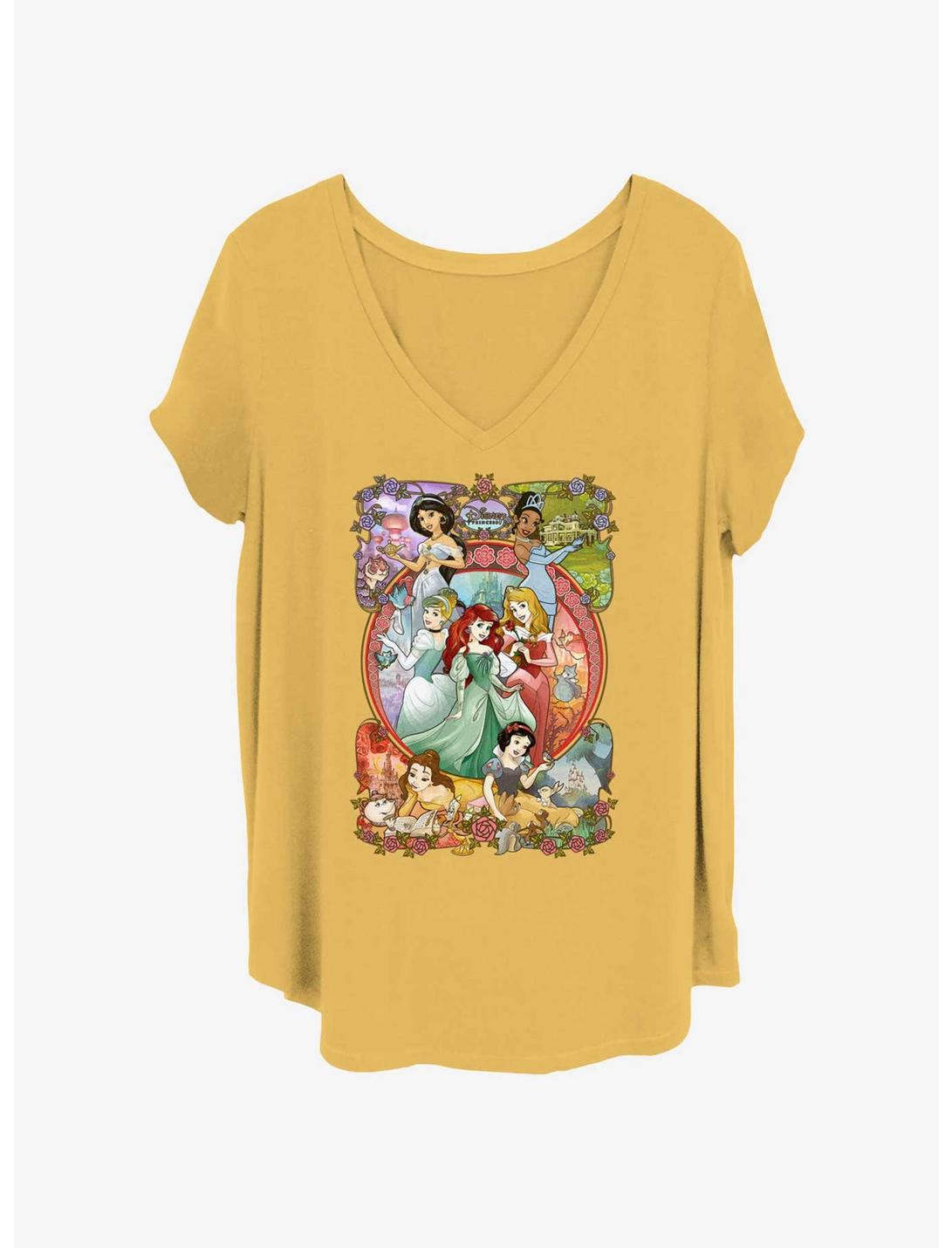 Disney Princesses Princess Power Womens T-Shirt Plus Size, OCHRE, hi-res