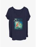 Disney The Little Mermaid Under The Sea Trio Womens T-Shirt Plus Size, NAVY, hi-res