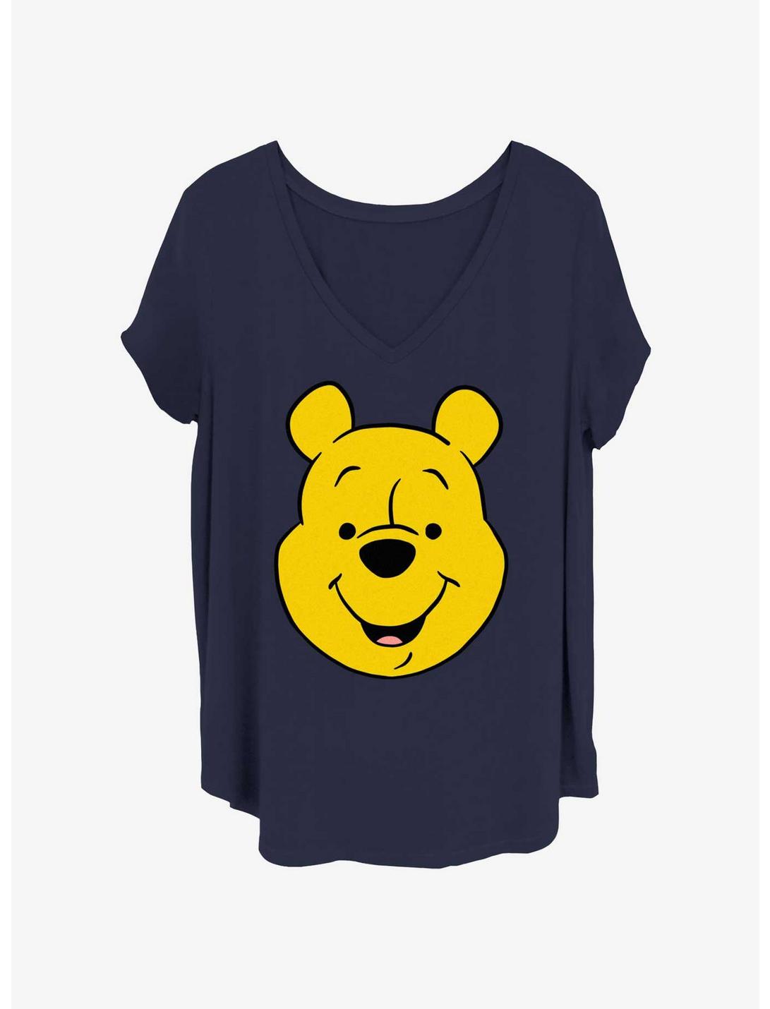 Disney Winnie The Pooh Big Face Womens T-Shirt Plus Size, NAVY, hi-res
