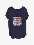 Stranger Things Ride The Night Womens T-Shirt Plus Size, NAVY, hi-res