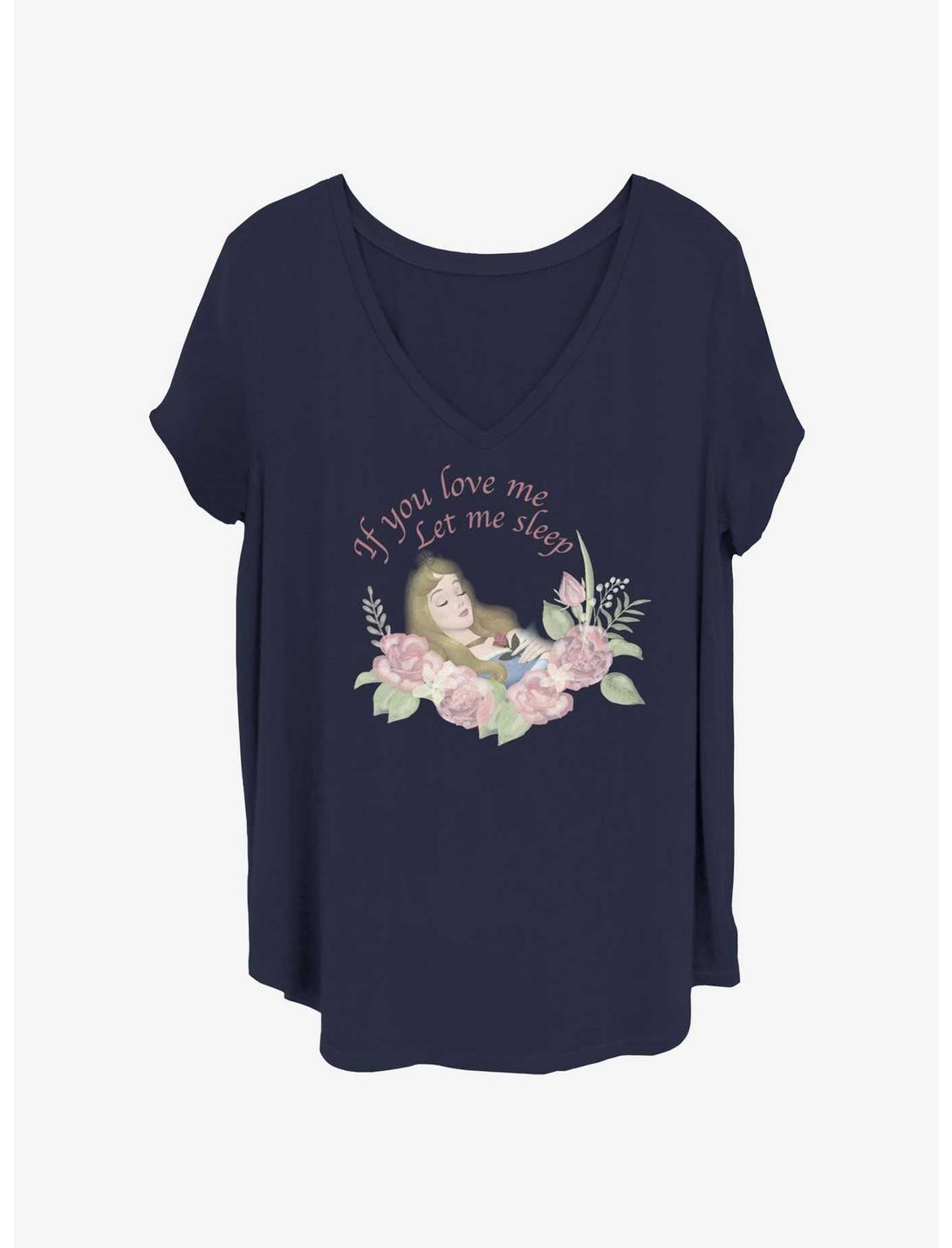 Disney Sleeping Beauty Let Me Sleep Womens T-Shirt Plus Size, NAVY, hi-res