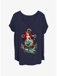Disney The Little Mermaid Anchor Womens T-Shirt Plus Size, NAVY, hi-res