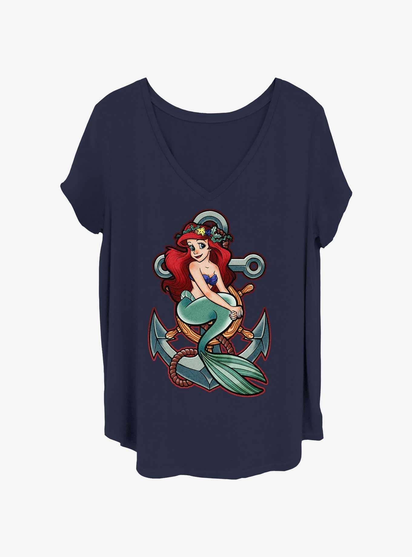 Disney The Little Mermaid Anchor Womens T-Shirt Plus Size, , hi-res