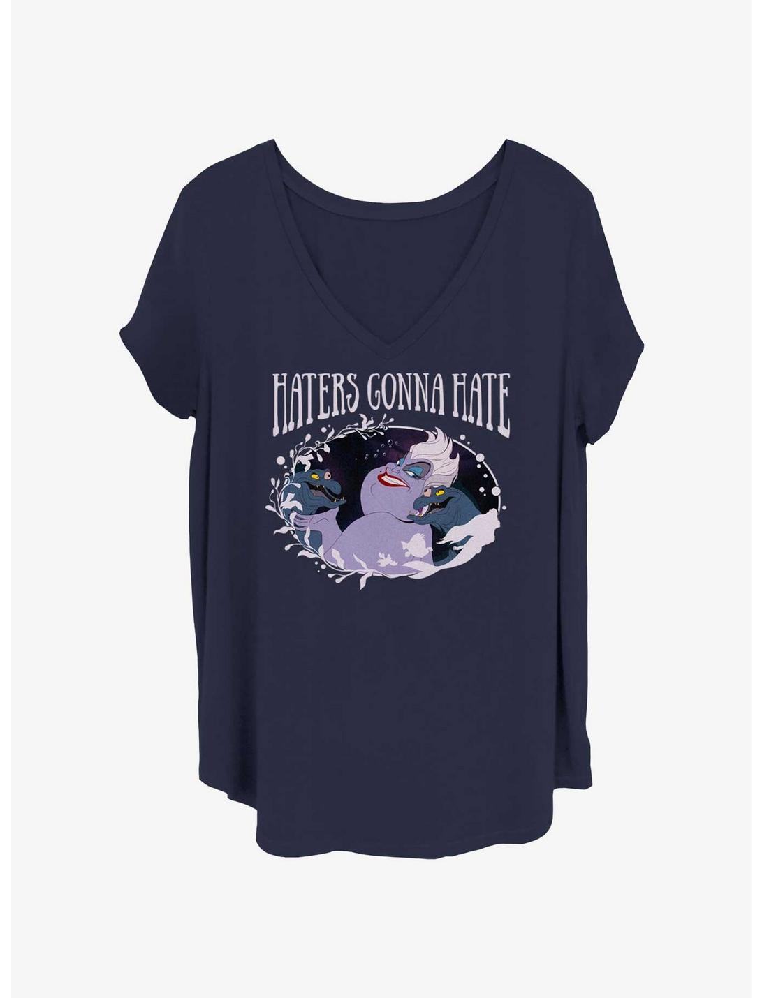 Disney The Little Mermaid Ursula Haters Womens T-Shirt Plus Size, NAVY, hi-res