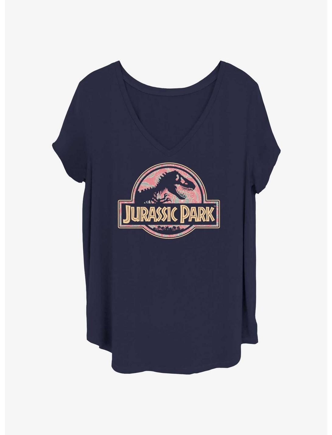 Jurassic Park Desert Park Womens T-Shirt Plus Size, NAVY, hi-res