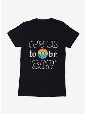 Pride It's Ok Smiley Rainbow Face Womens T-Shirt, , hi-res