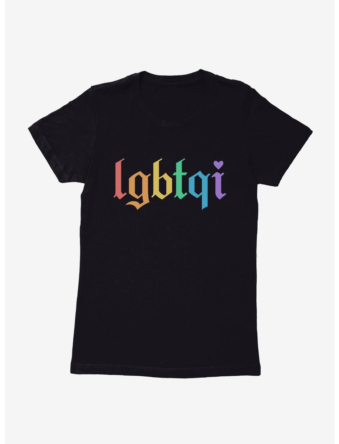 Pride LGBTQI Rainbow Womens T-Shirt, BLACK, hi-res