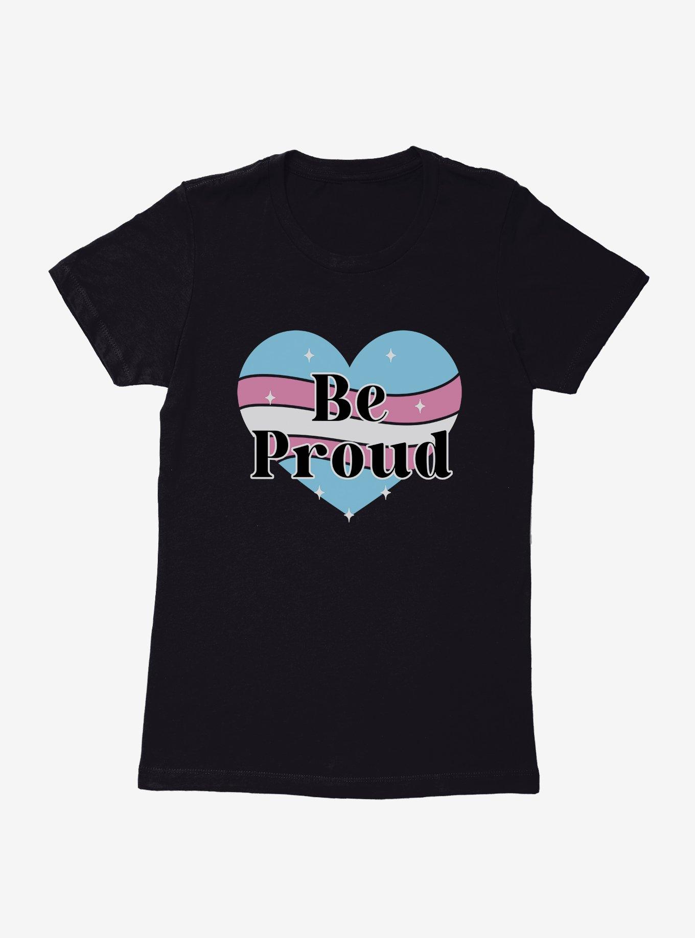 Pride Be Proud Heart Transgender Colors Womens T-Shirt, , hi-res
