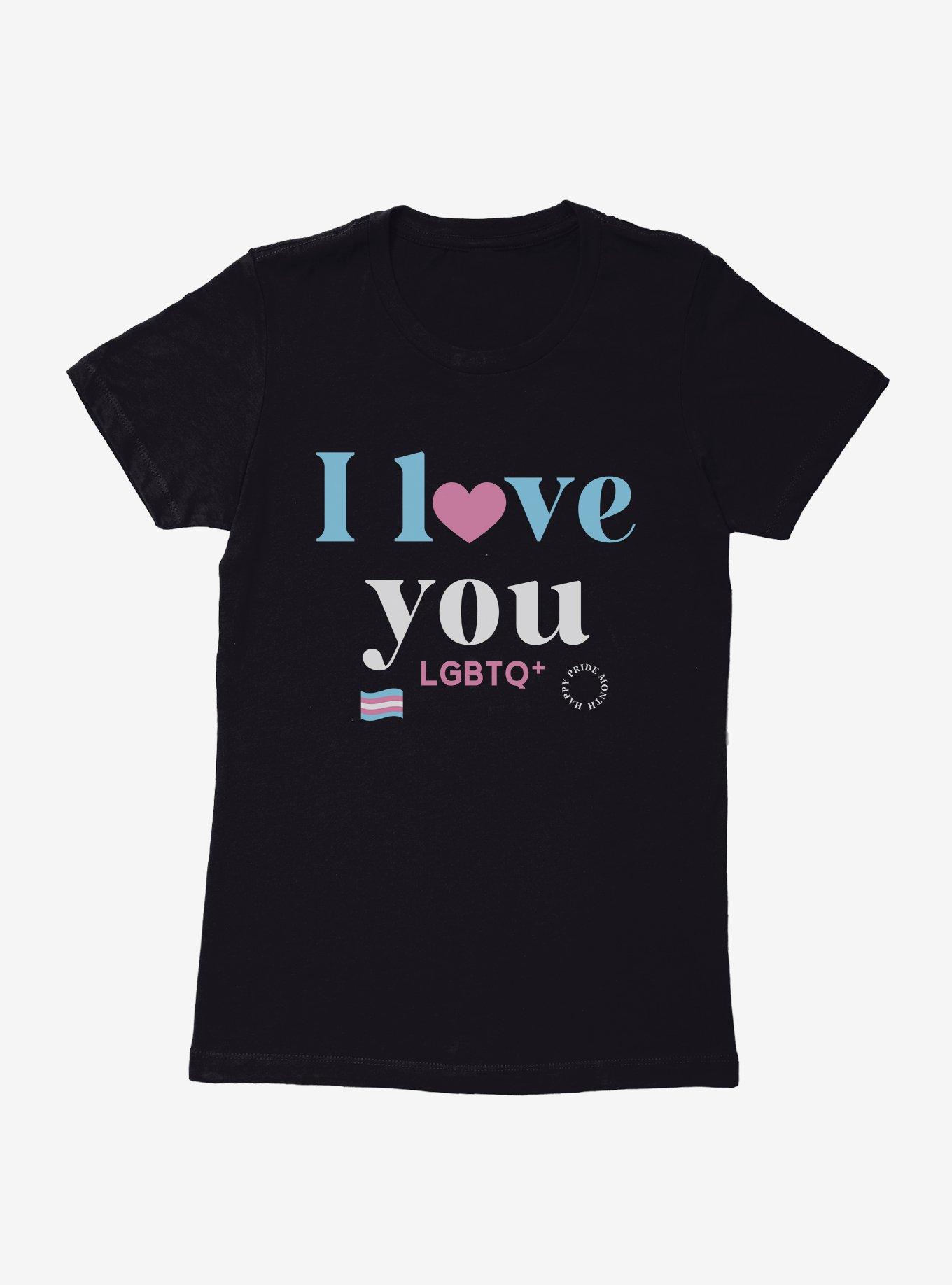 Pride I Love You Transgender Flag Womens T-Shirt, , hi-res