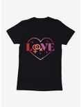 Pride Lesbian Love Heart Womens T-Shirt, BLACK, hi-res