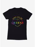 Pride Love All My Queens Heart Womens T-Shirt, BLACK, hi-res