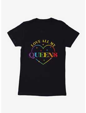 Pride Love All My Queens Heart Womens T-Shirt, , hi-res